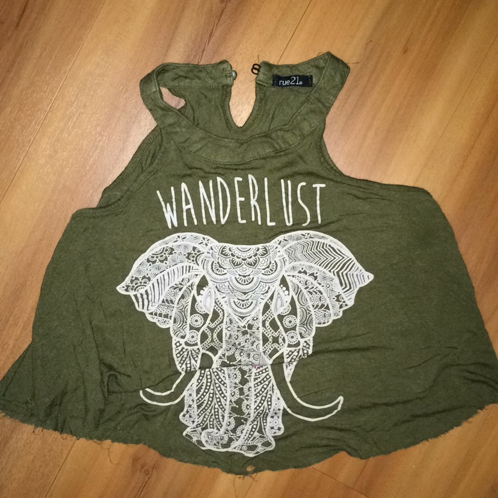 CUTE GREEN SHIRT & ELEPHANT
